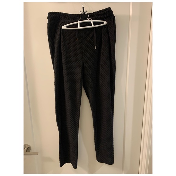 *2/$15* H&M Black Drawstring Straight Pants - Picture 1 of 2